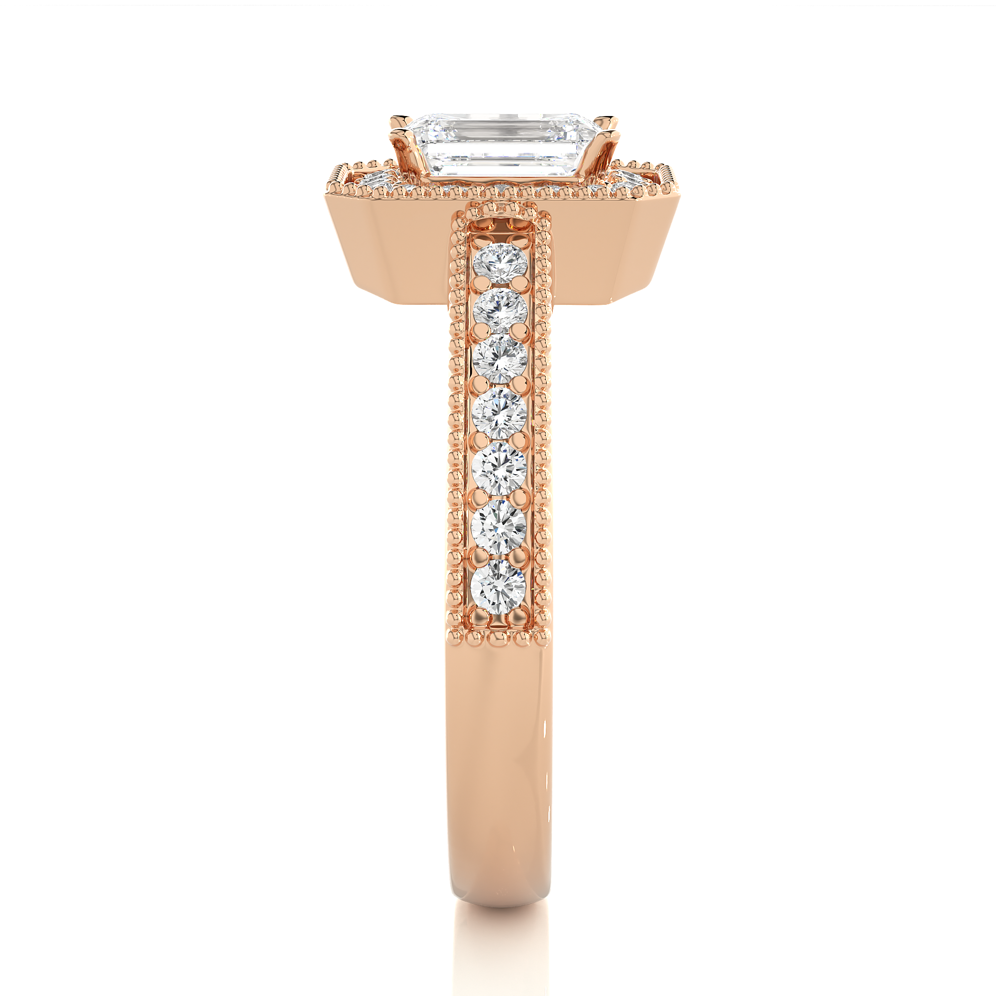 1.07 Carat G Color VS1 Clarity Diamond Studded Natural Diamond Ring.